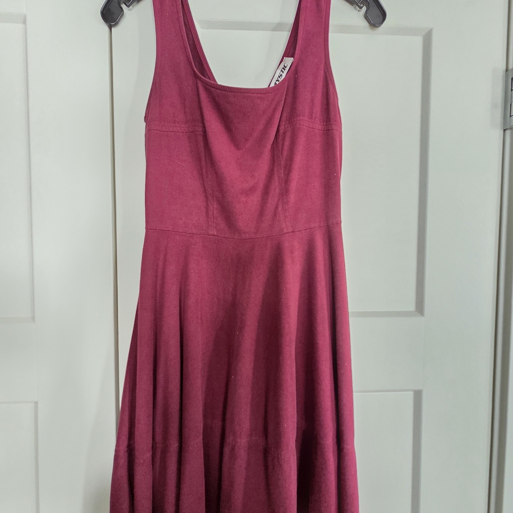 Mystic Sleeveless Midi Dress in Deep Burgundy